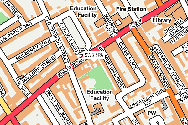 SW3 5PA map - OS OpenMap – Local (Ordnance Survey)