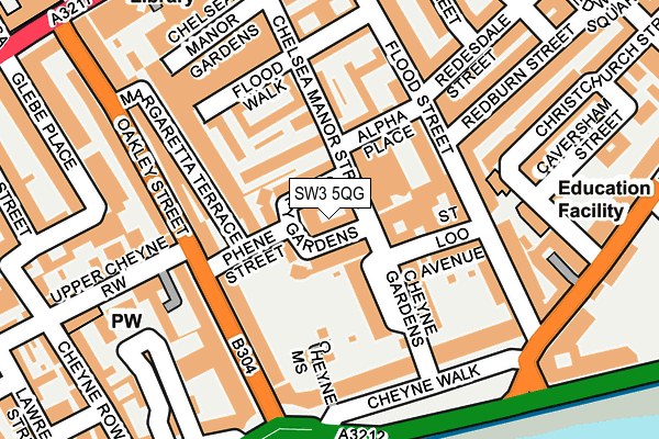 SW3 5QG map - OS OpenMap – Local (Ordnance Survey) SW3 5QG map - OS OpenMap – Local (Ordnance Survey)