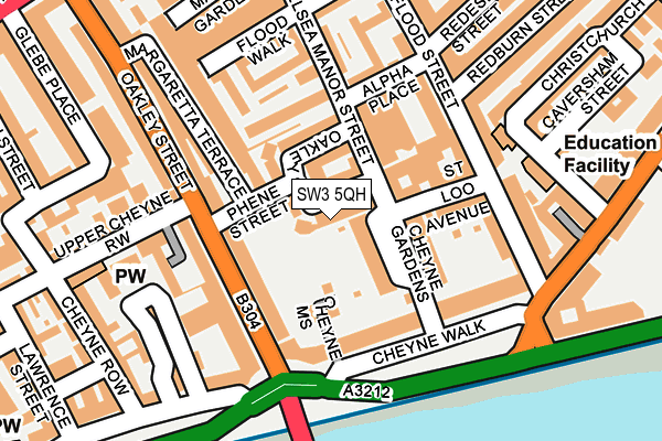 SW3 5QH map - OS OpenMap – Local (Ordnance Survey) SW3 5QH map - OS OpenMap – Local (Ordnance Survey)