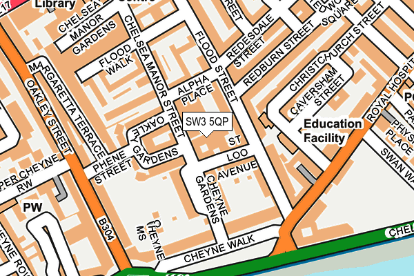 SW3 5QP map - OS OpenMap – Local (Ordnance Survey) SW3 5QP map - OS OpenMap – Local (Ordnance Survey)