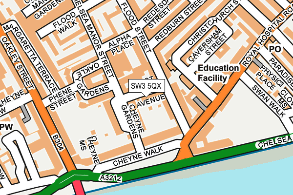 SW3 5QX map - OS OpenMap – Local (Ordnance Survey)