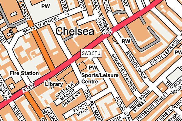 SW3 5TU map - OS OpenMap – Local (Ordnance Survey) SW3 5TU map - OS OpenMap – Local (Ordnance Survey)