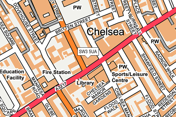 SW3 5UA map - OS OpenMap – Local (Ordnance Survey) SW3 5UA map - OS OpenMap – Local (Ordnance Survey)