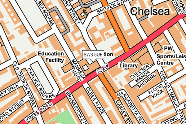 SW3 5UF map - OS OpenMap – Local (Ordnance Survey) SW3 5UF map - OS OpenMap – Local (Ordnance Survey)
