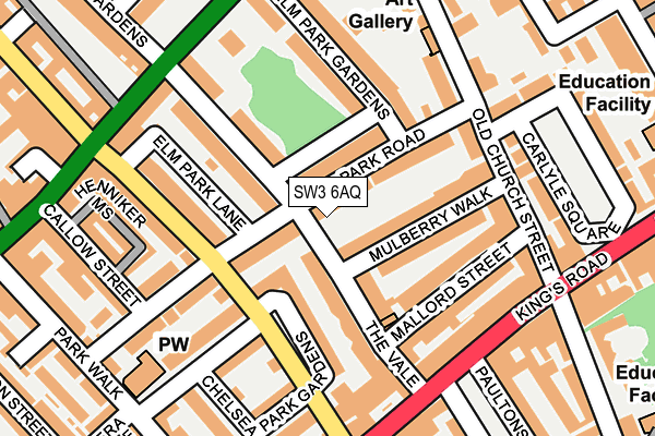 SW3 6AQ map - OS OpenMap – Local (Ordnance Survey) SW3 6AQ map - OS OpenMap – Local (Ordnance Survey)