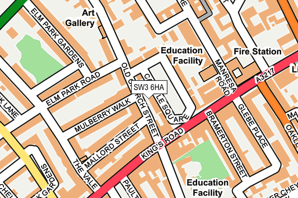 SW3 6HA map - OS OpenMap – Local (Ordnance Survey)