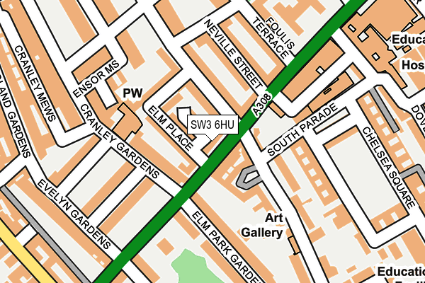 SW3 6HU map - OS OpenMap – Local (Ordnance Survey) SW3 6HU map - OS OpenMap – Local (Ordnance Survey)