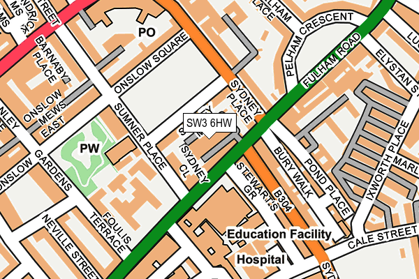 SW3 6HW map - OS OpenMap – Local (Ordnance Survey) SW3 6HW map - OS OpenMap – Local (Ordnance Survey)