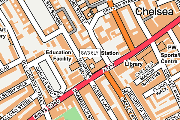 SW3 6LY map - OS OpenMap – Local (Ordnance Survey) SW3 6LY map - OS OpenMap – Local (Ordnance Survey)