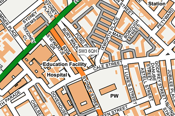 SW3 6QH map - OS OpenMap – Local (Ordnance Survey) SW3 6QH map - OS OpenMap – Local (Ordnance Survey)