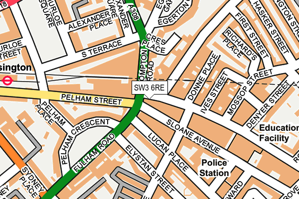 SW3 6RE map - OS OpenMap – Local (Ordnance Survey) SW3 6RE map - OS OpenMap – Local (Ordnance Survey)