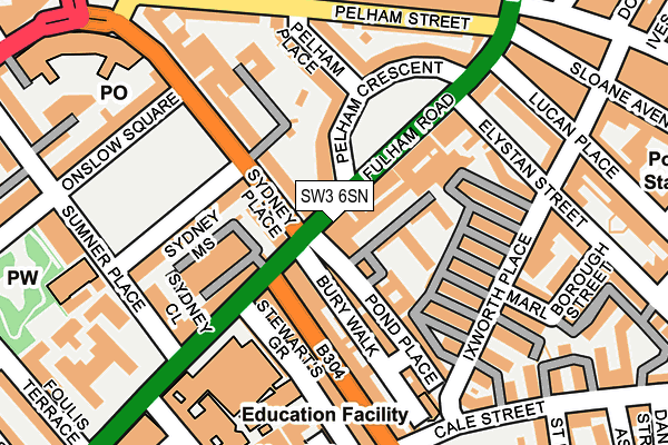 SW3 6SN map - OS OpenMap – Local (Ordnance Survey) SW3 6SN map - OS OpenMap – Local (Ordnance Survey)