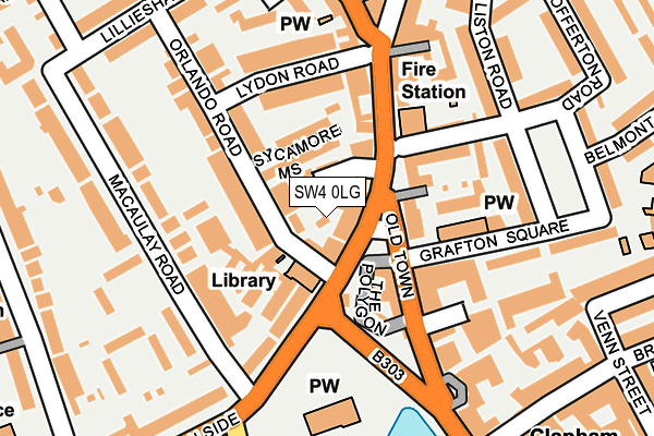 SW4 0LG map - OS OpenMap – Local (Ordnance Survey) SW4 0LG map - OS OpenMap – Local (Ordnance Survey)
