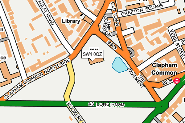 SW4 0QZ map - OS OpenMap – Local (Ordnance Survey) SW4 0QZ map - OS OpenMap – Local (Ordnance Survey)