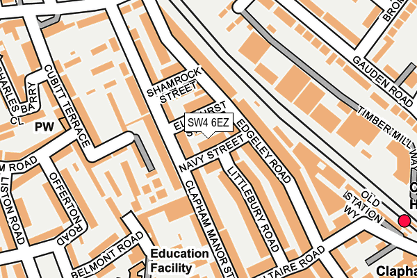SW4 6EZ map - OS OpenMap – Local (Ordnance Survey) SW4 6EZ map - OS OpenMap – Local (Ordnance Survey)
