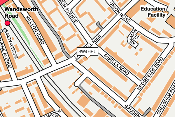 SW4 6HU map - OS OpenMap – Local (Ordnance Survey) SW4 6HU map - OS OpenMap – Local (Ordnance Survey)