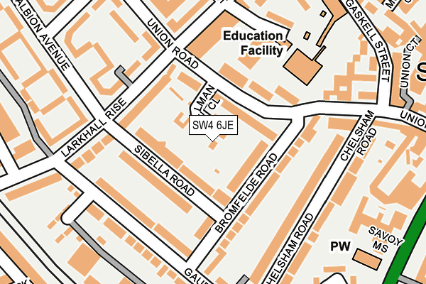 SW4 6JE map - OS OpenMap – Local (Ordnance Survey) SW4 6JE map - OS OpenMap – Local (Ordnance Survey)