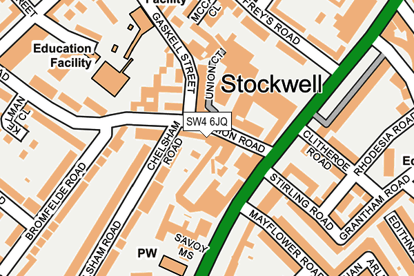 SW4 6JQ map - OS OpenMap – Local (Ordnance Survey) SW4 6JQ map - OS OpenMap – Local (Ordnance Survey)
