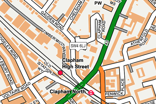 SW4 6LJ map - OS OpenMap – Local (Ordnance Survey) SW4 6LJ map - OS OpenMap – Local (Ordnance Survey)