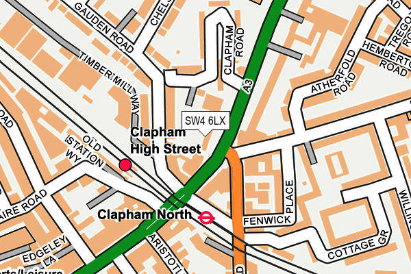 SW4 6LX map - OS OpenMap – Local (Ordnance Survey) SW4 6LX map - OS OpenMap – Local (Ordnance Survey)