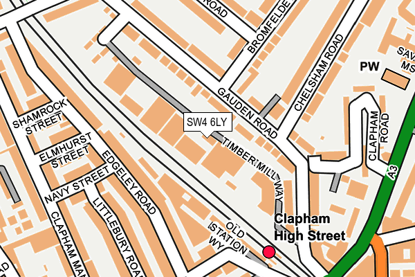 SW4 6LY map - OS OpenMap – Local (Ordnance Survey) SW4 6LY map - OS OpenMap – Local (Ordnance Survey)