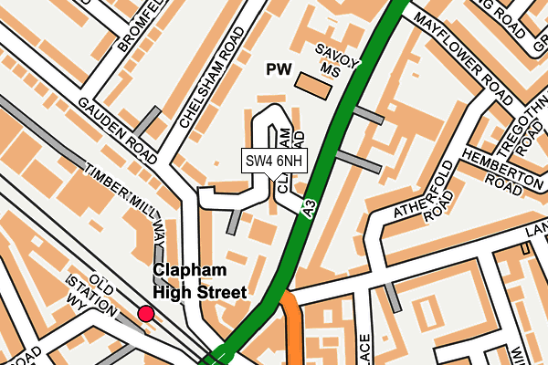 SW4 6NH map - OS OpenMap – Local (Ordnance Survey) SW4 6NH map - OS OpenMap – Local (Ordnance Survey)
