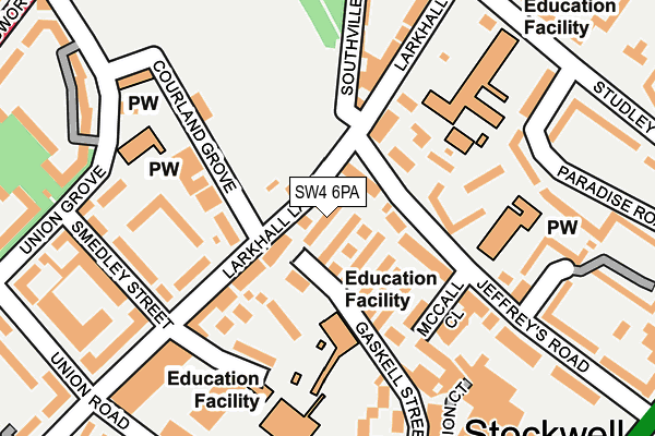 SW4 6PA map - OS OpenMap – Local (Ordnance Survey) SW4 6PA map - OS OpenMap – Local (Ordnance Survey)