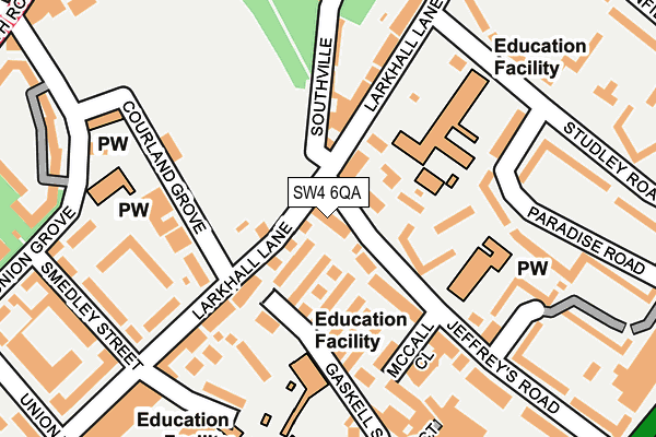 SW4 6QA map - OS OpenMap – Local (Ordnance Survey) SW4 6QA map - OS OpenMap – Local (Ordnance Survey)