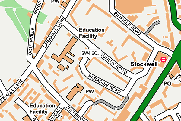 SW4 6QJ map - OS OpenMap – Local (Ordnance Survey) SW4 6QJ map - OS OpenMap – Local (Ordnance Survey)