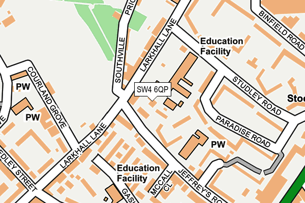 SW4 6QP map - OS OpenMap – Local (Ordnance Survey) SW4 6QP map - OS OpenMap – Local (Ordnance Survey)