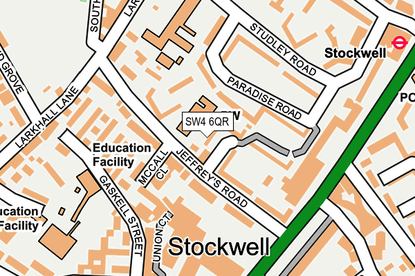 SW4 6QR map - OS OpenMap – Local (Ordnance Survey) SW4 6QR map - OS OpenMap – Local (Ordnance Survey)