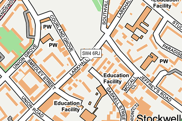 SW4 6RJ map - OS OpenMap – Local (Ordnance Survey) SW4 6RJ map - OS OpenMap – Local (Ordnance Survey)