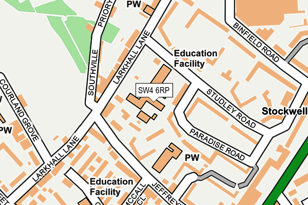 SW4 6RP map - OS OpenMap – Local (Ordnance Survey) SW4 6RP map - OS OpenMap – Local (Ordnance Survey)