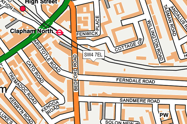 SW4 7EL map - OS OpenMap – Local (Ordnance Survey) SW4 7EL map - OS OpenMap – Local (Ordnance Survey)