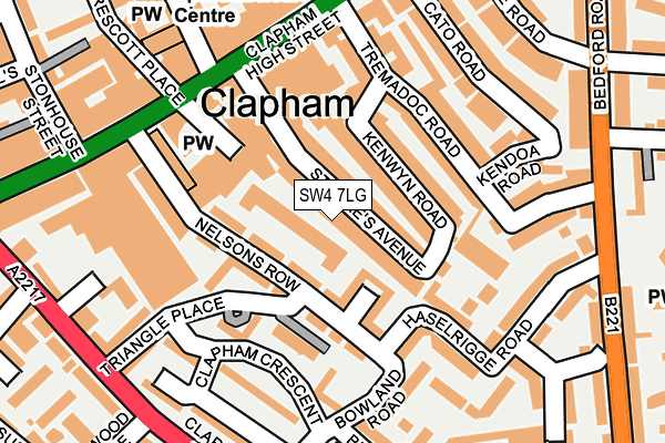 SW4 7LG map - OS OpenMap – Local (Ordnance Survey) SW4 7LG map - OS OpenMap – Local (Ordnance Survey)