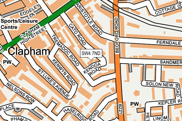 SW4 7ND map - OS OpenMap – Local (Ordnance Survey) SW4 7ND map - OS OpenMap – Local (Ordnance Survey)