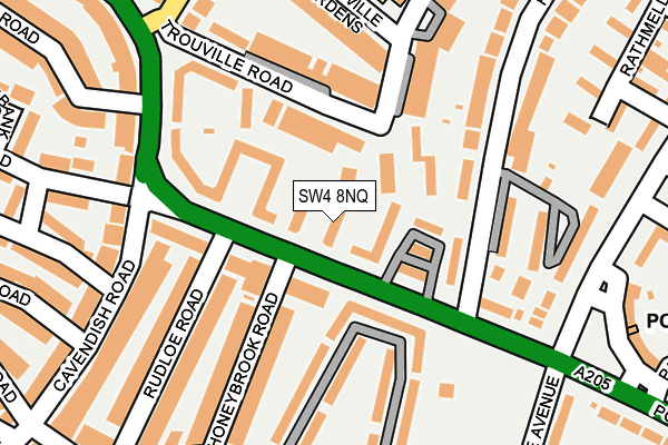 SW4 8NQ map - OS OpenMap – Local (Ordnance Survey) SW4 8NQ map - OS OpenMap – Local (Ordnance Survey)