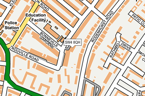 SW4 8QH map - OS OpenMap – Local (Ordnance Survey) SW4 8QH map - OS OpenMap – Local (Ordnance Survey)