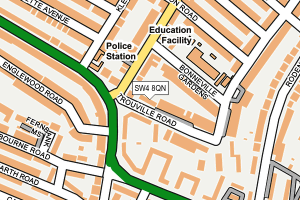 SW4 8QN map - OS OpenMap – Local (Ordnance Survey)