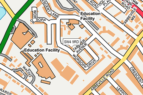 SW4 9RD map - OS OpenMap – Local (Ordnance Survey) SW4 9RD map - OS OpenMap – Local (Ordnance Survey)