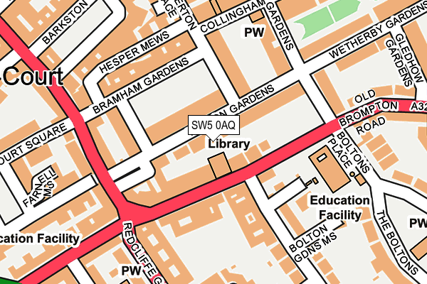 SW5 0AQ map - OS OpenMap – Local (Ordnance Survey) SW5 0AQ map - OS OpenMap – Local (Ordnance Survey)