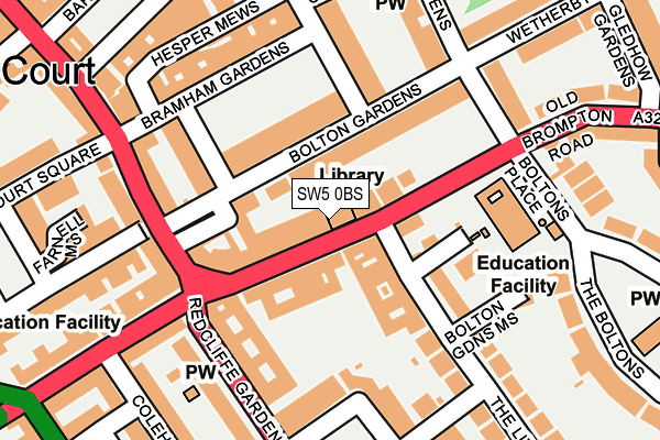 SW5 0BS map - OS OpenMap – Local (Ordnance Survey) SW5 0BS map - OS OpenMap – Local (Ordnance Survey)