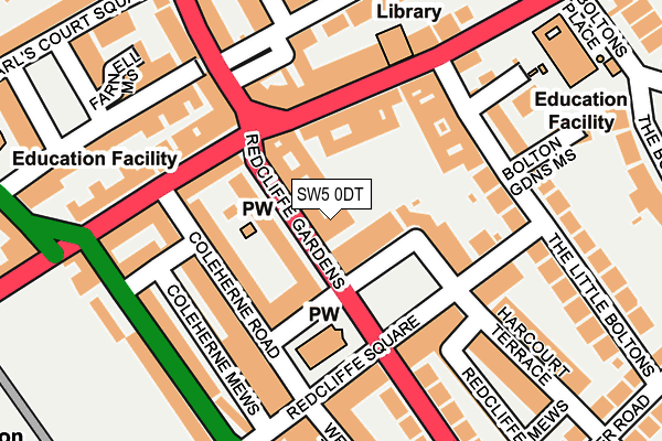 SW5 0DT map - OS OpenMap – Local (Ordnance Survey) SW5 0DT map - OS OpenMap – Local (Ordnance Survey)
