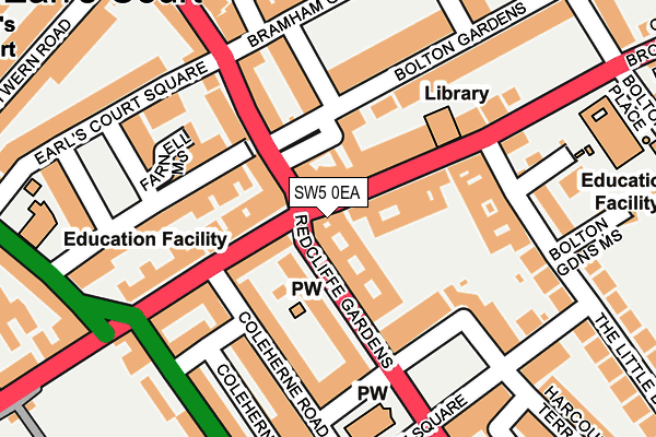 SW5 0EA map - OS OpenMap – Local (Ordnance Survey) SW5 0EA map - OS OpenMap – Local (Ordnance Survey)