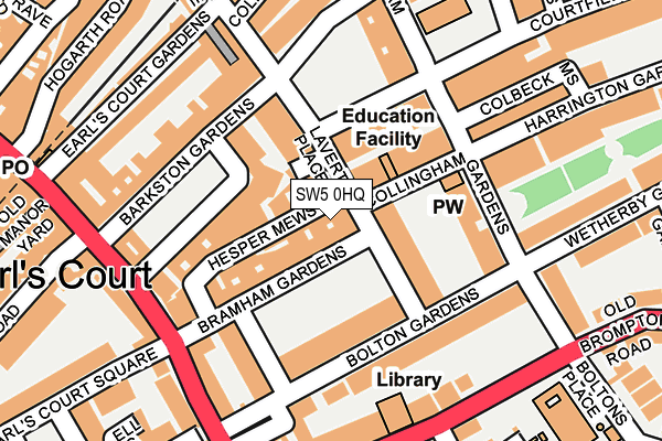 SW5 0HQ map - OS OpenMap – Local (Ordnance Survey) SW5 0HQ map - OS OpenMap – Local (Ordnance Survey)