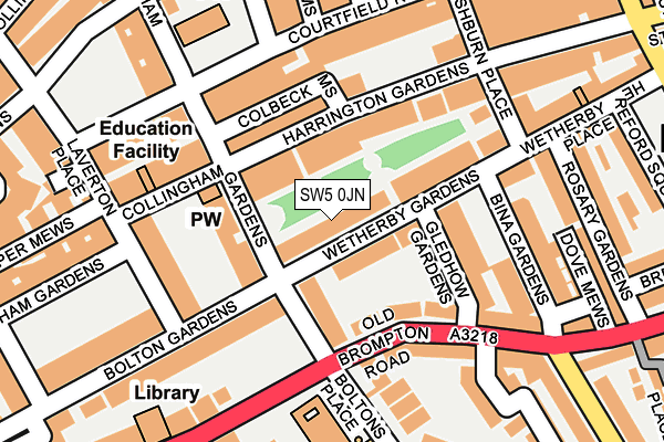 SW5 0JN map - OS OpenMap – Local (Ordnance Survey)