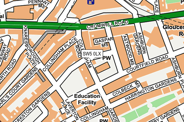 SW5 0LX map - OS OpenMap – Local (Ordnance Survey) SW5 0LX map - OS OpenMap – Local (Ordnance Survey)