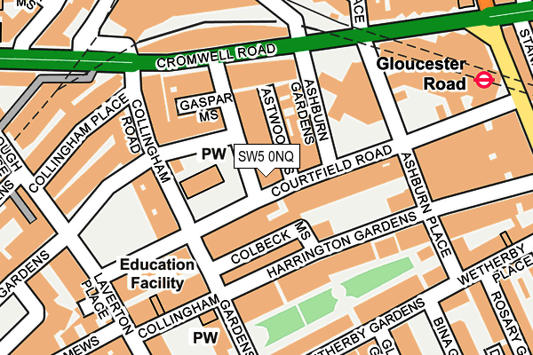 SW5 0NQ map - OS OpenMap – Local (Ordnance Survey) SW5 0NQ map - OS OpenMap – Local (Ordnance Survey)