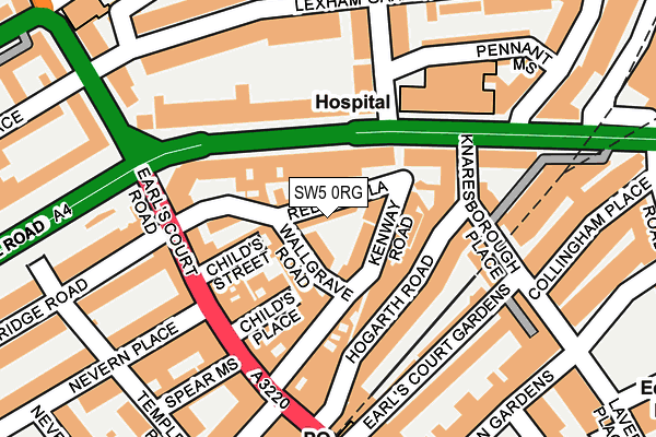 SW5 0RG map - OS OpenMap – Local (Ordnance Survey) SW5 0RG map - OS OpenMap – Local (Ordnance Survey)