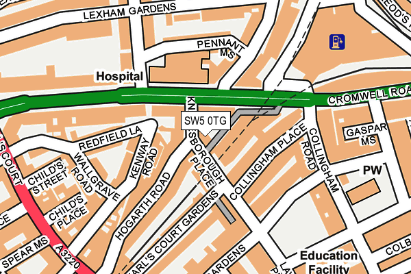 SW5 0TG map - OS OpenMap – Local (Ordnance Survey) SW5 0TG map - OS OpenMap – Local (Ordnance Survey)